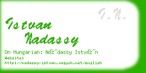 istvan nadassy business card